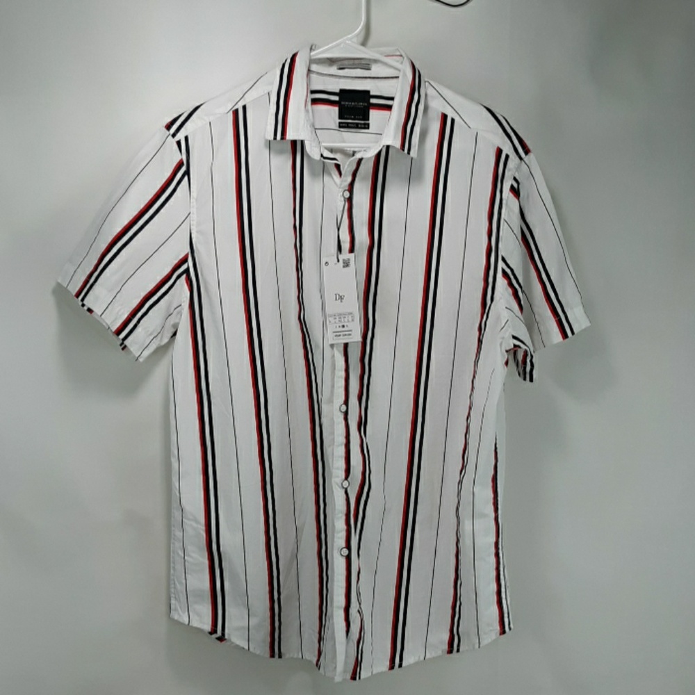 MEN'S DENIM & FLOWER RICKY SINGH SS BUTTON $44 **8